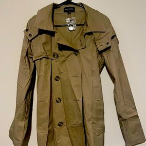 Zenana Outfitters NWT. Trench coat with hood